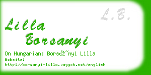 lilla borsanyi business card